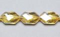 Light Yellow Glass Faceted Slabs, 15 Beads Per Strand
