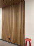 Interior Fluted Linear Slat Wooden Grooved Acoustic Panels Sound Absorption