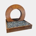 Customizable Corten Steel Water Feature Outdoor Decor Rusty Appearance For Home