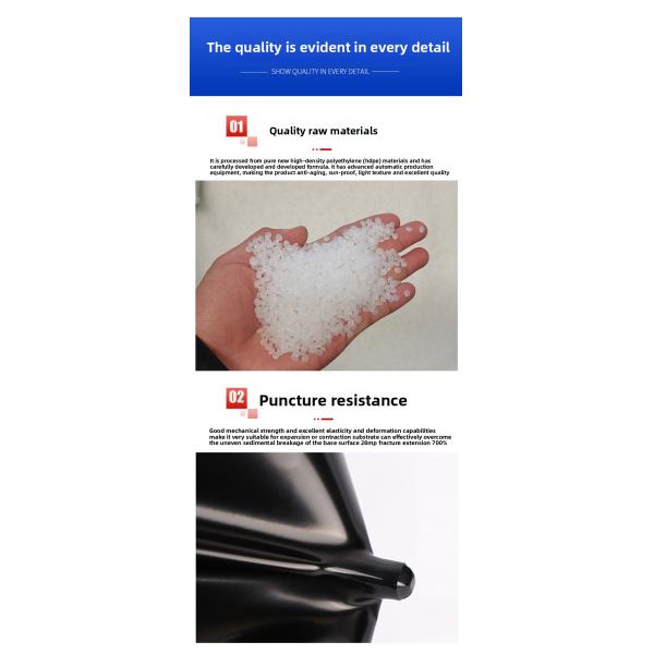 Smooth Or Textured HDPE Geomembrane 1mm 2mm 1.5mm High Density Anti Aging