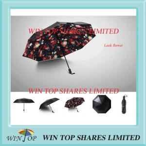 Wholesale 3 section UV block leek flower Umbrella from china suppliers