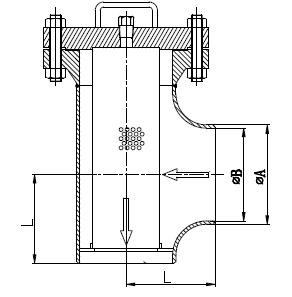2" - 48" Angle Type Strainers Low Temperature A420 WPL6 Weld End With Perforated Basket