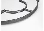 Black Round Metal Frame Wall Art Mirror Metal Hanging Chain For Living Room