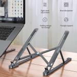 Adjustable Aluminum Laptop Stand Foldable Waterproof At Office Home Trip