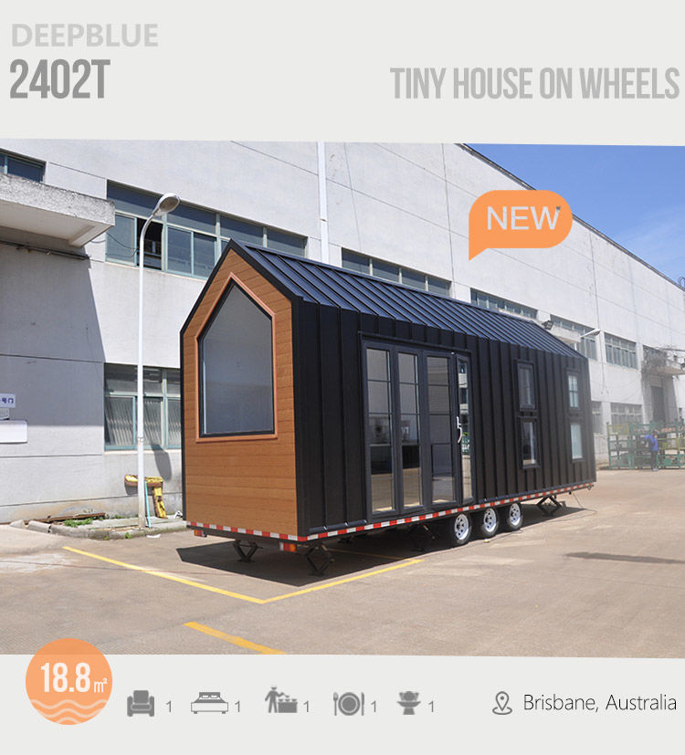 Small Prefab House Modular Home Finished Steel Tiny House On Wheels ReadyTo Ship