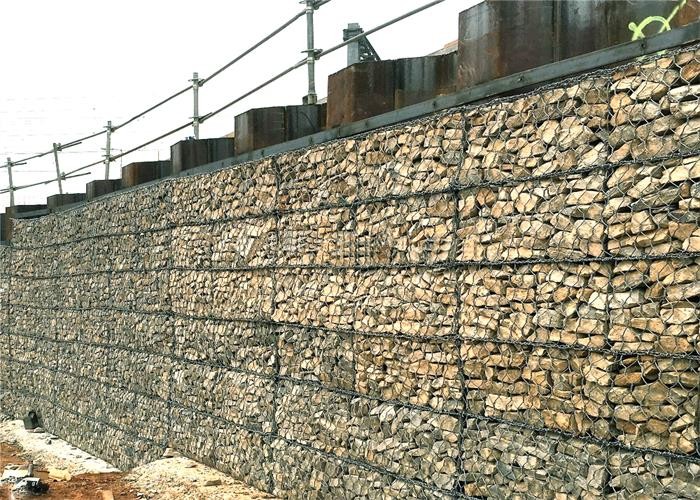 Hexagonal 2x1x1m Gabion Wire Baskets Diameter 2.0-4.0mm Easily Assembled Box