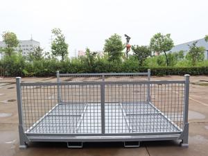 Wholesale Customizable Galvanized Steel Collapsible Pallet Cage For Effortless Transport from china suppliers