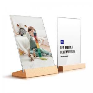 Wholesale Acrylic Table Top Photo Frame A4 A5 A6 With Wood Stand from china suppliers
