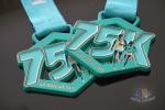 Race 75K Marathon Custom Metal Sports Medals Spray Pontan Colors With Printing