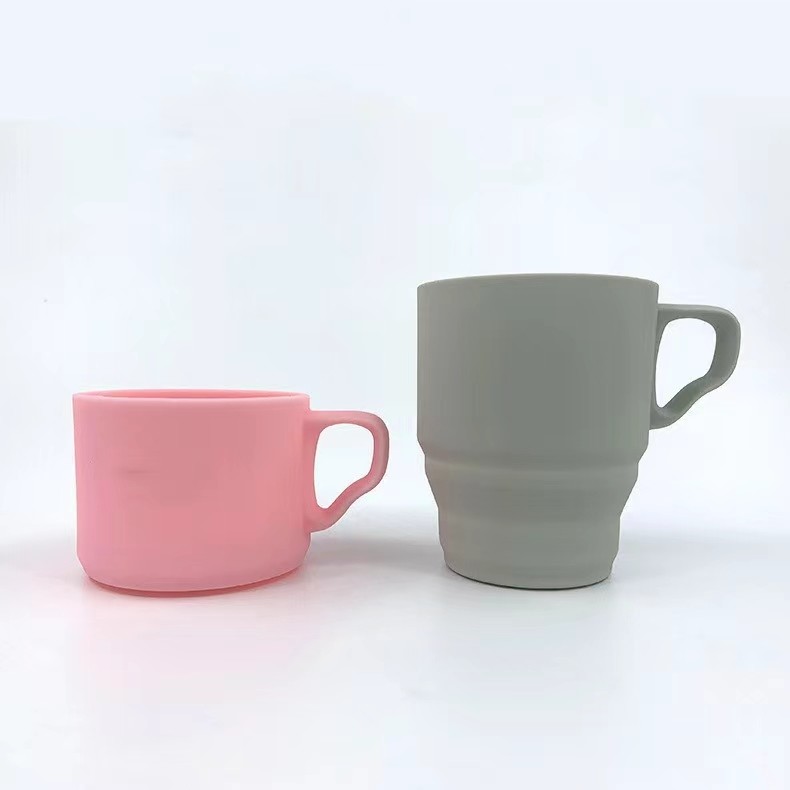 Food Grade 180ml 300ml Collapsible Silicone Mug Travel Cup
