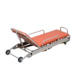 Aluminum Alloy Folding Ambulance Wheel Type Stretcher Orange OEM for Patient