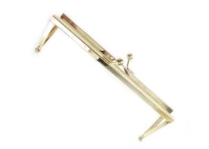 China Golden Ball Clasp Metal Clutch Frame Hardware Stamped for Handbags on sale