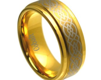 Tagor Jewelry Made Customize Plating Shiny Brushed Wedding Engagement Cobalt Chrome Rings