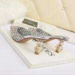 6111-1 Korean fashion pointed shallow mouth high heels sexy thin rhinestone