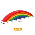 30cm Pine Wooden Blocks Toys Rainbow Building Blocks Tower Toys