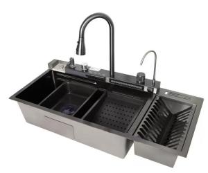 Wholesale Grid Accessories Included 18/10 Chromium/Nickel Corner Stainless Steel Kitchen Sink from china suppliers