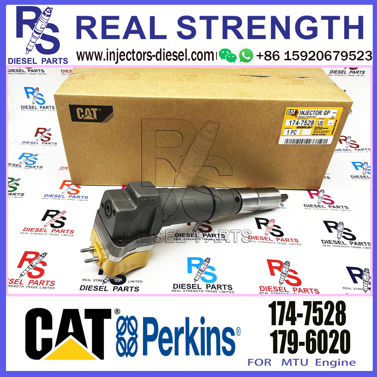 Diesel engine parts fuel injector 1747526 174-7526 1747528 232-1173 232-1183 232-1168 174-7528