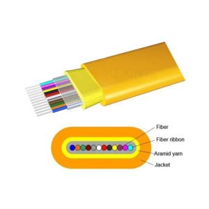Wholesale KEXINT GJFDKBV 12 Core G657A1 Fiber Indoor Flat Ribbon Fiber Optical Cable from china suppliers