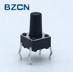 Consumer Electronics Normally Closed Tactile Switch Iron Cover 0.5mA Current