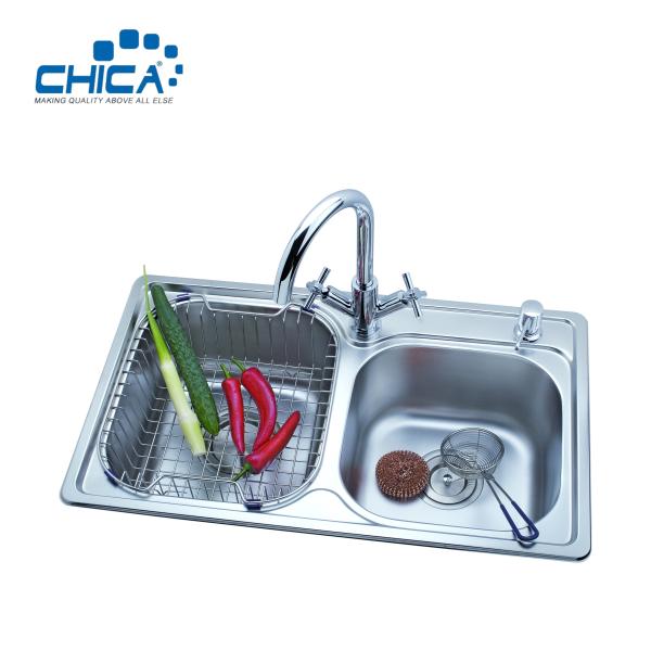 SUS304 Stainless Steel Kitchen Sink Press Kitchen Sink Double Bowl Kitchen Sink