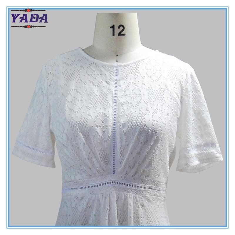 Fashion lace kate middleton wrap shirt dress plus size for women elegant