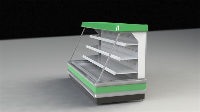 Remote Vertical Multideck Display Fridge Good Refrigeration Effect For Vegetable
