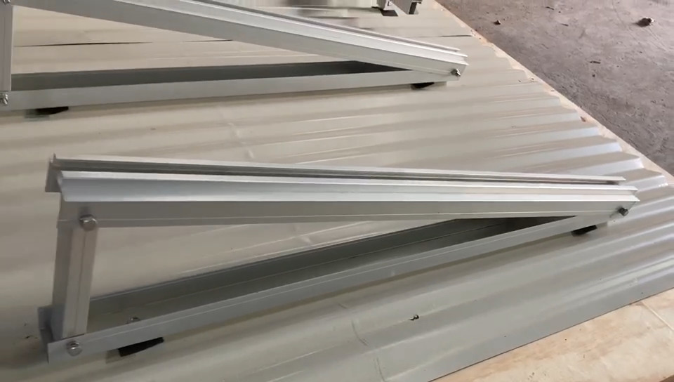 Anodized Aluminum Foldable Flat Roof Solar Mounting System