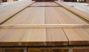 Wholesale reeded surface balau outdoor wood decking from china suppliers