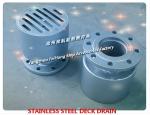 Supply marine stainless steel SA type water sealed deck drain, marine stainless