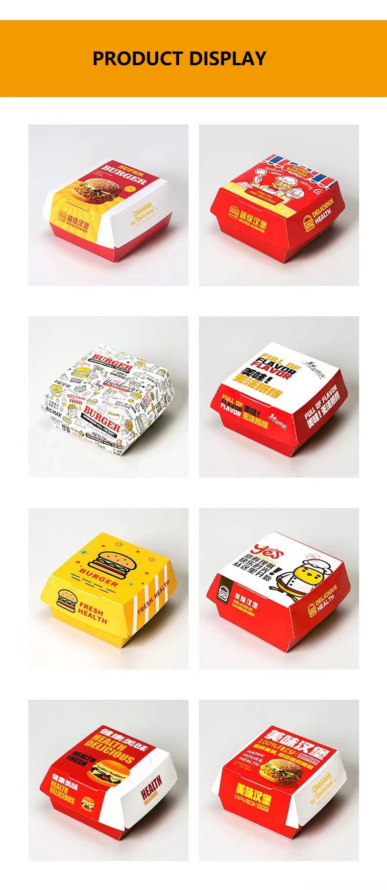 Personalized Food Catering French Fry Serving Containers Food Grade Corrugated Kraft Cardboard Paper