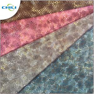 Wholesale Flexible Faux Vinyl Fabric , Quilted Pleather Fabric Stretch Imitation Patterned from china suppliers