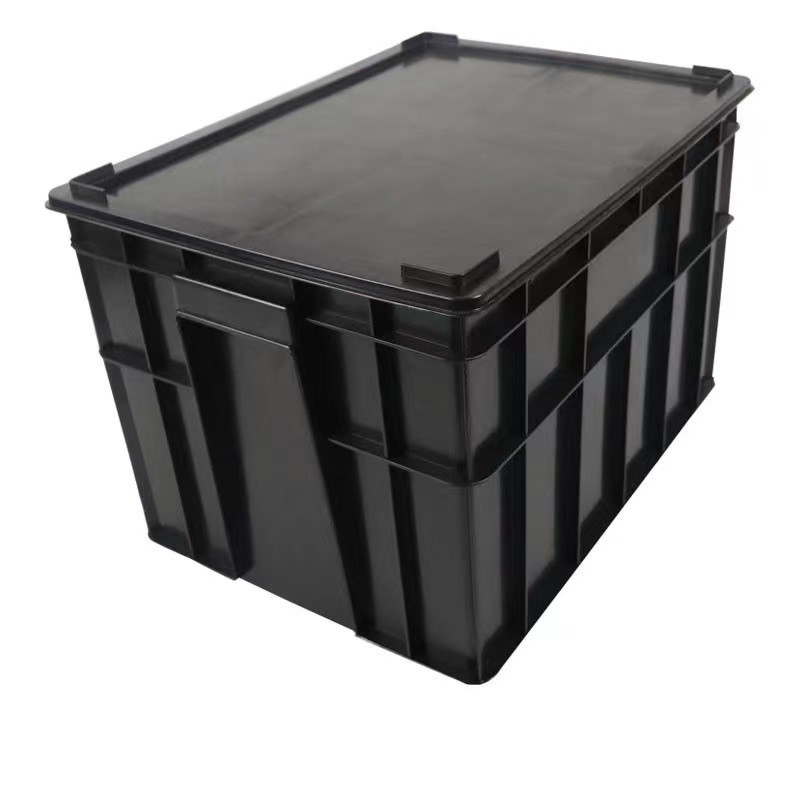 Small ESD Safe Plastic Boxes 350*265*125mm Anti Static Bin Glossy Lamination