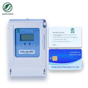 Wholesale IC Card 3 Phase Electronic Energy Domestic 3 Phase Smart Meter With RS485 from china suppliers