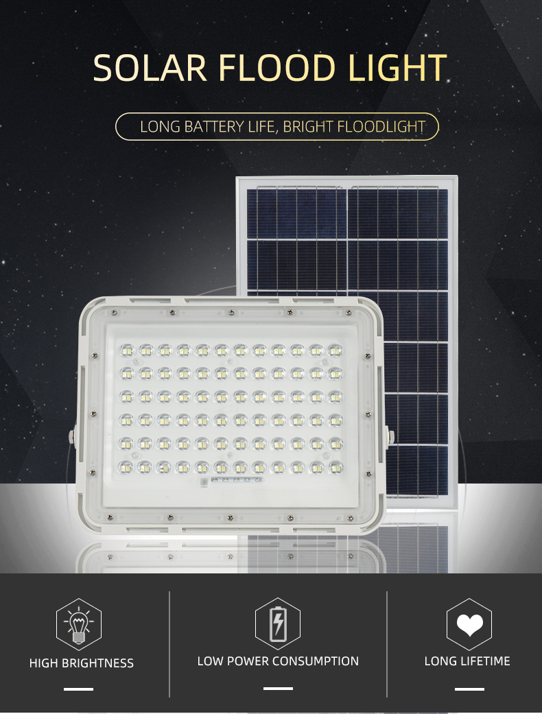 Led solar flood light