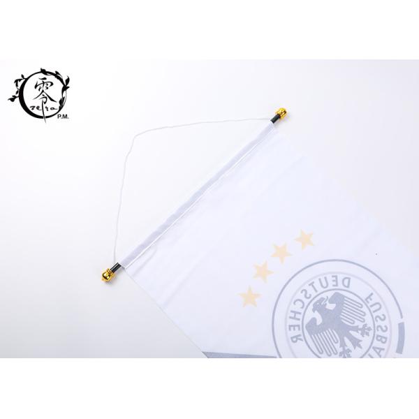 Germany Soccer Hanging Youth Football Flags Custom Color UV Fade Resistant Polyester With Hanger