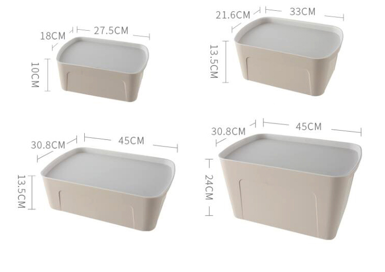 Good Quality Stackable Storage Box Stocked Plastic Storage Box Costume Color Print Logo Bedroom Organize