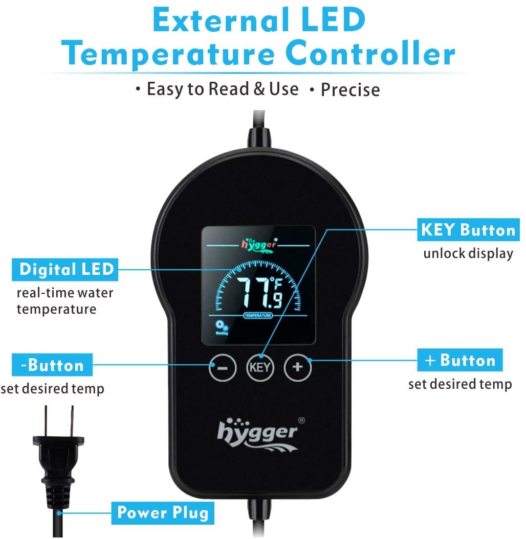 Digital 800W Smart Aquarium Heater 120 Gallon