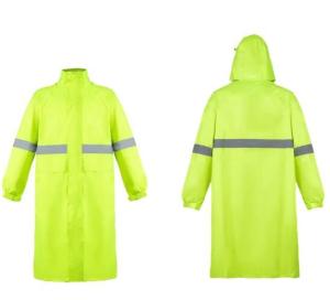 Wholesale 150D Oxford Reflective Safety Rainwear Fluorescent Green Windbreaker from china suppliers