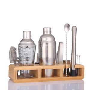 Wholesale FDA Wooden Cocktail Set Holder Stand Bartender Kit Bar Accociate 8 Piece from china suppliers