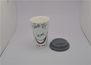 Wholesale Big V Shaped Color Changing Starbucks Ceramic Travel Mug With Lid from china suppliers