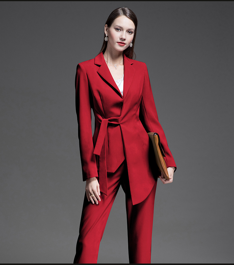 Anti-Static Fall Autumn Slim Fit Blazer for Women Ladies Office Business Suits