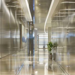 Wholesale High-Strength Stainless Steel Facade, Reflective Silver, for Skyscrapers from china suppliers