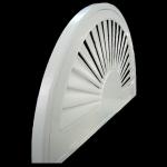 indoor 100% basswood special shapes shutters for windows with standard tilt bar