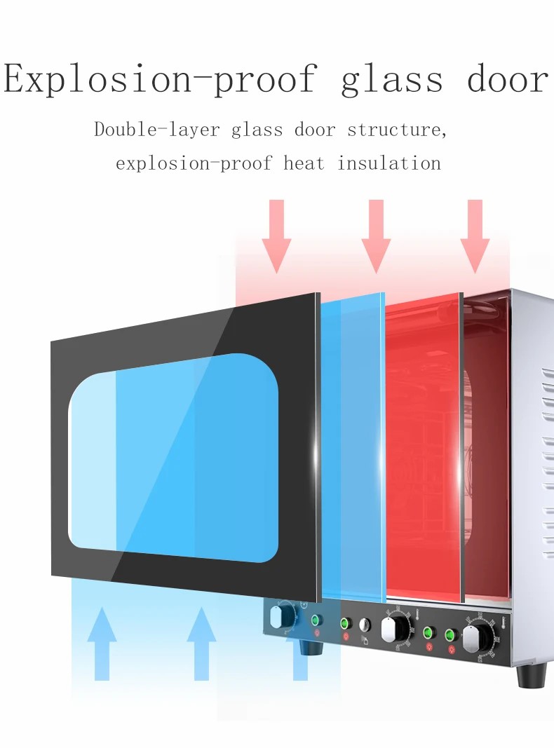Convenient and Powerful Electric Commercial Convection Toaster Oven With Steam Function