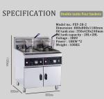 Electric Restaurant Deep Fryer 28L*2 2 Tank 4 Basket Overheat Protection