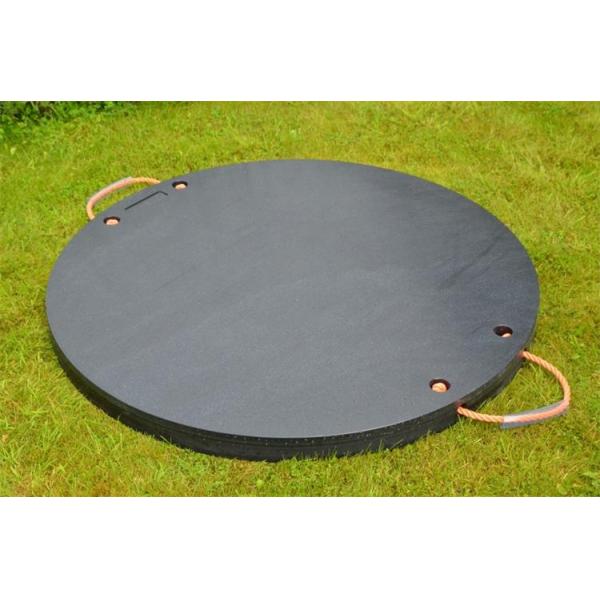 Impact Resistant Mobile Plastic Round Corners Crane HDPE Outrigger Jack Pads