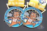 5K Child Fun Run Marathon Bespoke Metal Award Medals And Ribbons Shiny Gold