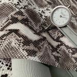ODM Shoes Decoration Accessories , Microfiber Tiger Woven Leather Fabric