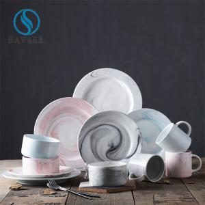 Wholesale Banqueting Pink Blue Black Colored Porcelain Dinnerware LFGB Approved from china suppliers