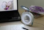 USB Fan and Lamp with cosmetic mirror CT-F202